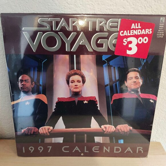 NIP Vintage 1997 Star Trek Calendar - Voyageur - New in Package - Picture 1 of 2